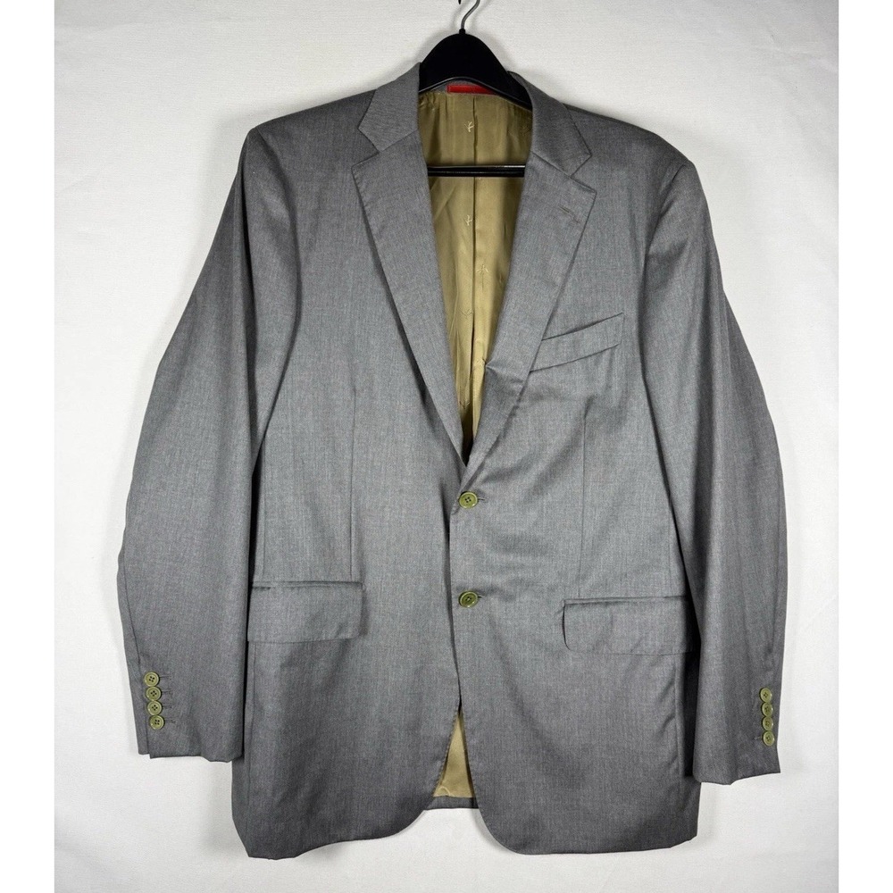 ISAIA Nuova Base 2 Piece Suit Men's 44R Blazer, 36x30 Trousers Super 120s Gray